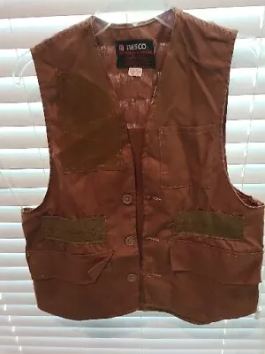 Vintage Nesco Mens Large Shooting Vest Hunting Shell Holders Cotton Canvas • $19.99