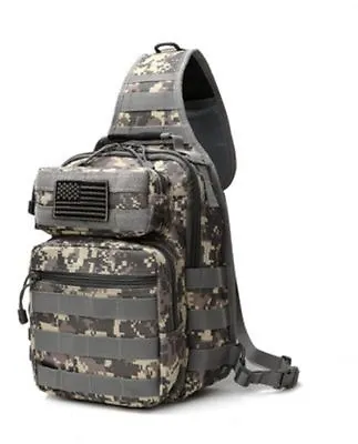 Tactical Molle Military Style Rover Or Range Sling Bag ACU Camouflage • $19.99