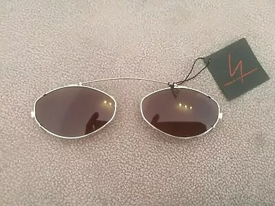 YOHJI YAMAMOTO Vintage CLIP-ON Sunglasses 52-9014 Gold  Brown Lenses • $51.12