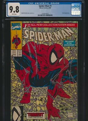 Spider Man 1 Marvel 1990 CGC 9.8 Classic McFarlane Cover Key NR .99 • $16.50