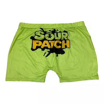 Adult Unisex Green Silky Sour Patch Novelty Shorts Size Large (12) A37 • £6.74