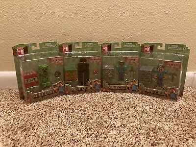 Minecraft Jazwares Series 1 Action Figures 2014 Lot Set Of 4 Steve Creeper • $24