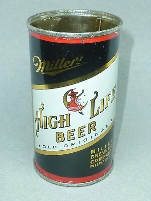 Empty Top Opened 12oz Miller High Life Beer Flat Top ** Nice Example ** • $85