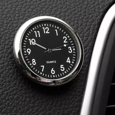 Mini Round Pocket Luminous Quartz Analog Watch Stick-On Clock Car Accessories • $5.32