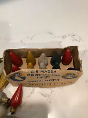 Old G-e Mazda Made In Usa Christmas Tree Lamps (25) • $11.50