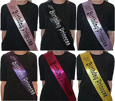 Birthday Princess Sash Perfect For 16th18th21st30th Any Age Party Gift Accesory • £3.30