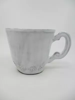 Vietri Incanto Stone White-lace Mug - 3 5/8   -0711c • $39.98