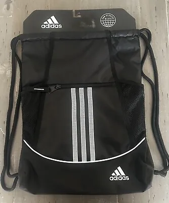 Adidas Sack Pack Alliance II Athletic Soccer Sports Bag Black • $21.99