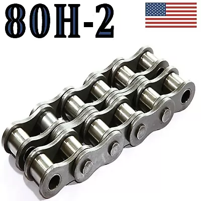 80h-2 Heavy Double Strand Roller Chain - 10ft With Connecting Master Link • $143.96