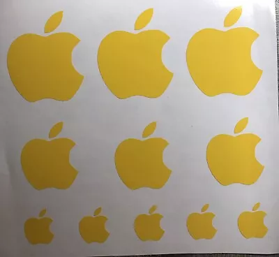 Apple Logo 11 Decals Vinyl Stickers3MacBook3iPad 5 IPhone.leave A Notexcolour • £6