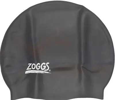 Zoggs Junior Unisex Silicon Swim Cap (Black) BNIP • £6.99