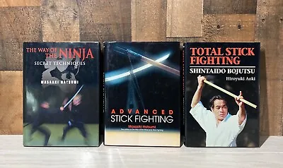 Ninja Secret Techniques Total And Advanced Stick Fighting Lot Of 3 HC Books • $44.97