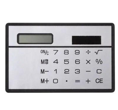 £3.23 • Buy 8-Digits Ultra Mini Slim Credit Card Size Solar Power Calculator Small Pocket