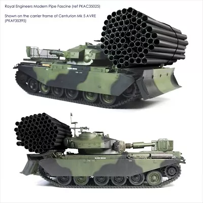 PKAC35025 AFV Club 1:35 Scale Royal Engineers Modern Pipe Fascine For Centurion • £9.52