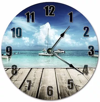 10.5  YACHT FERRY BOARD - FERRY VIEW - Large 10.5  Wall Clock - Home Clock 4028 • $35.99