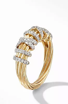 $1.61 • Buy 18k Gold Plated Fashion Rings For Women Cubic Zirconia Wedding Jewelry Size 6-10