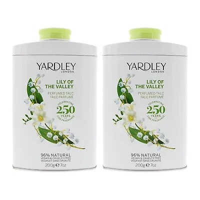 Yardley London  Lily Of The Valley Perfumed Talc 200g X 2 • £14.70