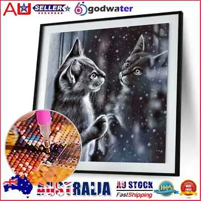 $10.87 • Buy 5D DIY Full Drill Diamond Painting Cat Cross Stitch Embroidery Mosaic Kit AU
