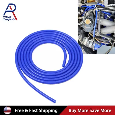 10FT Universal 6MM 1/4  Vacuum Air Silicone Hose Line Tube 3mm Thickness Blue  • $10.79