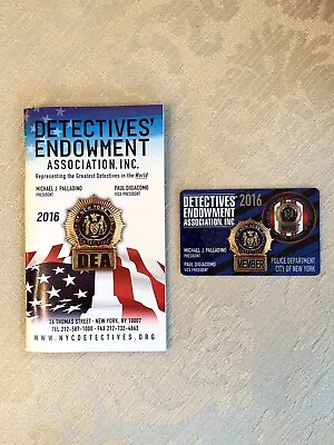 2016 MEMBER NYPD Detective Association DEA PBA Courtesy Card & Calendar New • $24