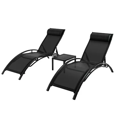 Gardeon Sun Lounger Chaise Lounge Chair Table Patio Outdoor Setting Furniture • $229.95