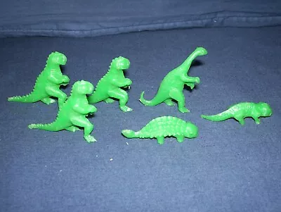 Vintage Marx/MPC Mini Green Dinosaur Figure Lot Of 6 Used • $24.99