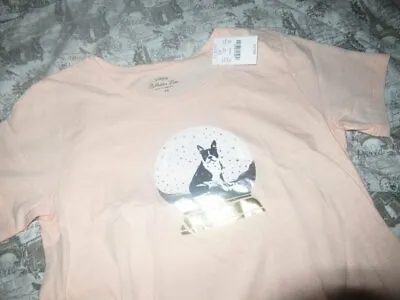Nwt J. Crew Frenchie Dog Snow Globe Short Sleeve Collector T-shirt Ladies XS • $22.99