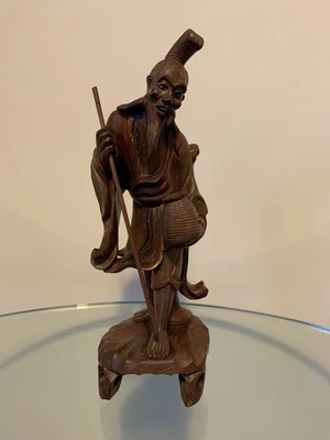 £45 • Buy Vintage Japanese Hand Carved Fruit Wood Figure