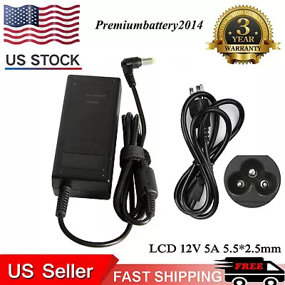 AC To DC 12 Volt 5A (12V 5A) Adapter Power For Led Strip LCD CCTV System Monitor • $10.99