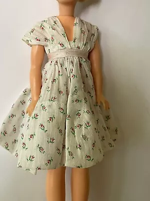 Vintage 1960s Fashion Doll Dress Cotton Gauze Homemade • $16