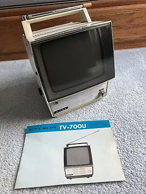 Vintage Sony TV-700U Television Receiver  Portable TV • $69.99