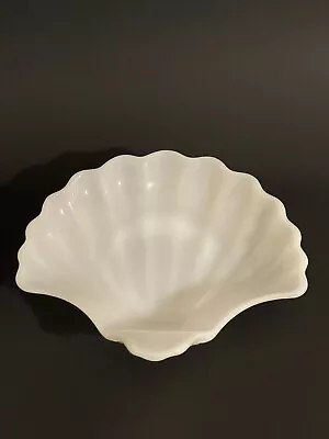 Vintage Milk Glass Dish Bowl Seashell Trinket Tray • $8