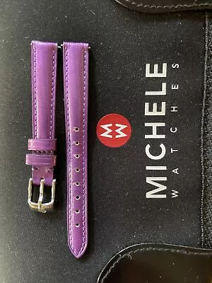 New Michele Purple Patent Leather Genuine 12mm Watch Strap $200 • $50