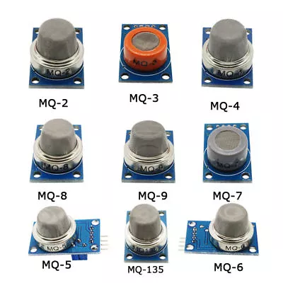 Kit 9 Sensors Air And Gas MQ-2 MQ-3 MQ-4 MQ-5 MQ-6 MQ-7 MQ-8 MQ-9 MQ-135 • $22.96