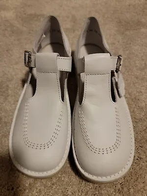 Kickers Kick Lo Aztec White Leather Mary Jane Shoes Women's -41eu- 9.5usw   • $60.99
