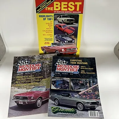Lot Of 3 Mustang Monthly Magazines 1980’s Mustangs • $4.99
