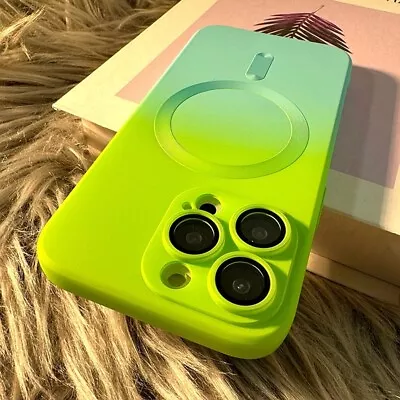 $8.79 • Buy Case For IPhone 14 Pro Max 13 12 11 For Magsafe Gradient Magnetic Silicone Cover