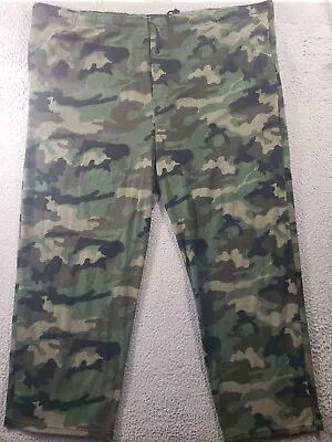 Fruit Of The Loom Pajama Pants Men's 3XL Camo Green Polyester Pockets Stretch • $14.99