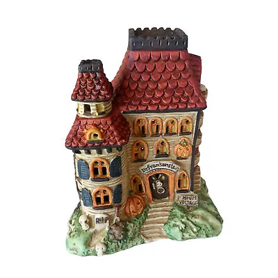 Midwest Importers Halloween DR. FRANKENSTEIN'S MANSION Ceramic House Cannon Fall • $19.99