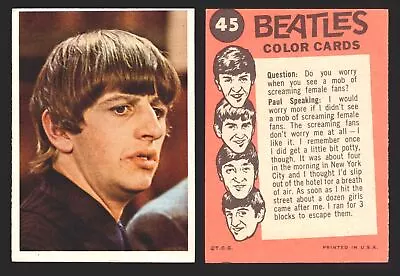 Beatles Color Topps 1964 Vintage Trading Cards You Pick Singles #1-#64 • $6.25