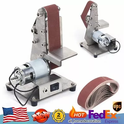 Mini Electric Belt Sander DIY Polishing Grinding Machine Belt Sander Cutter 100W • $48.45