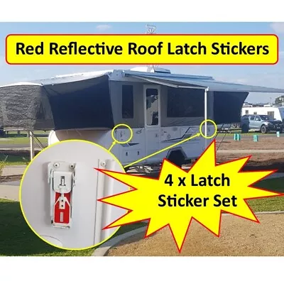 Reflective Stickers For Jayco Camper Trailer Roof Latches - Swan Eagle Hawk Etc • $12.95