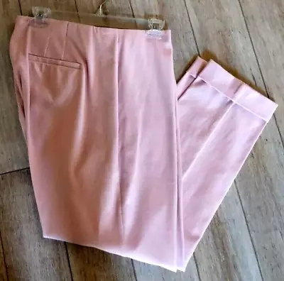 J. Jill 16 Blush Pink Bi-Stretch Cuffed Pull-On Stretch Pant 38 Waist 27 Inseam • $24