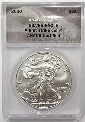 2020 American Silver Eagle ANACS MS 70 • $43.95