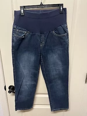 Oh Baby! By Motherhood Women's Size Small S Cropped Stretchy Maternity Jeans EUC • $12.99