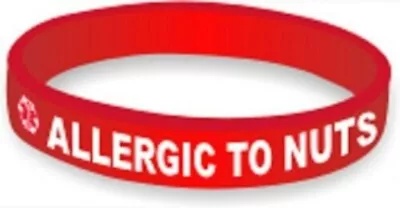 Smart Charms Silicone Rubber Medical Alert Bracelet--ALLERGIC To NUTS • $7.99