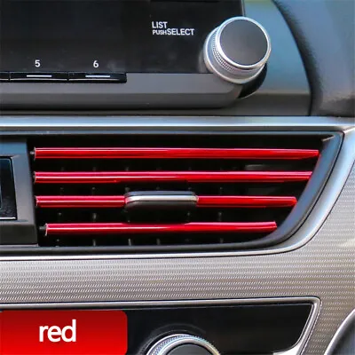£9.47 • Buy Red PVC Car Interior Decoration Air Conditioner Air Outlet Vent Grille Strip 