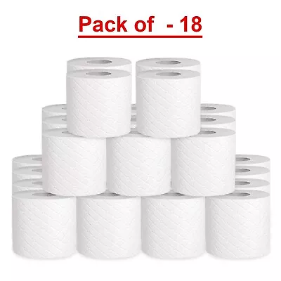 18 X Softlux 3ply Toilet Rolls Tissue Paper Soft Embossed Luxury White Loo Roll • £8.65