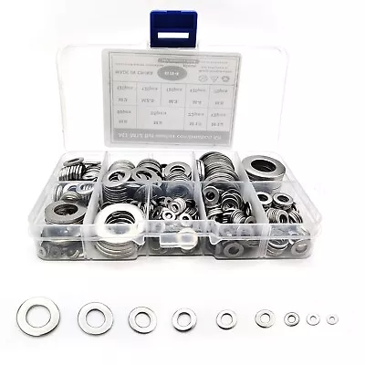 Flat Washers 684 Pcs Assorted Metal Washers Stainless Steel Lock Washer Spacer • £7.99