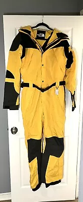 VTG The North Face One Piece Ski Suit Extreme Snowsuit Belted Mens Large Hooded • $189.99